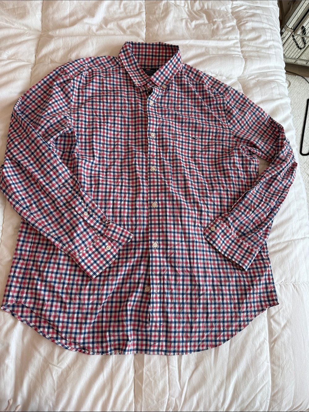 Vineyard Vines Red, Blue & White Checked Button-Down Shirt